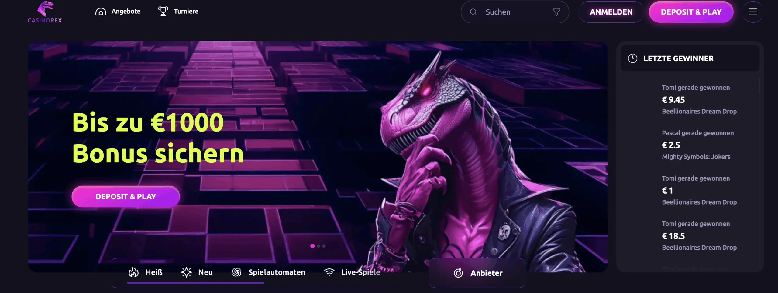 CasinoRex Lobby