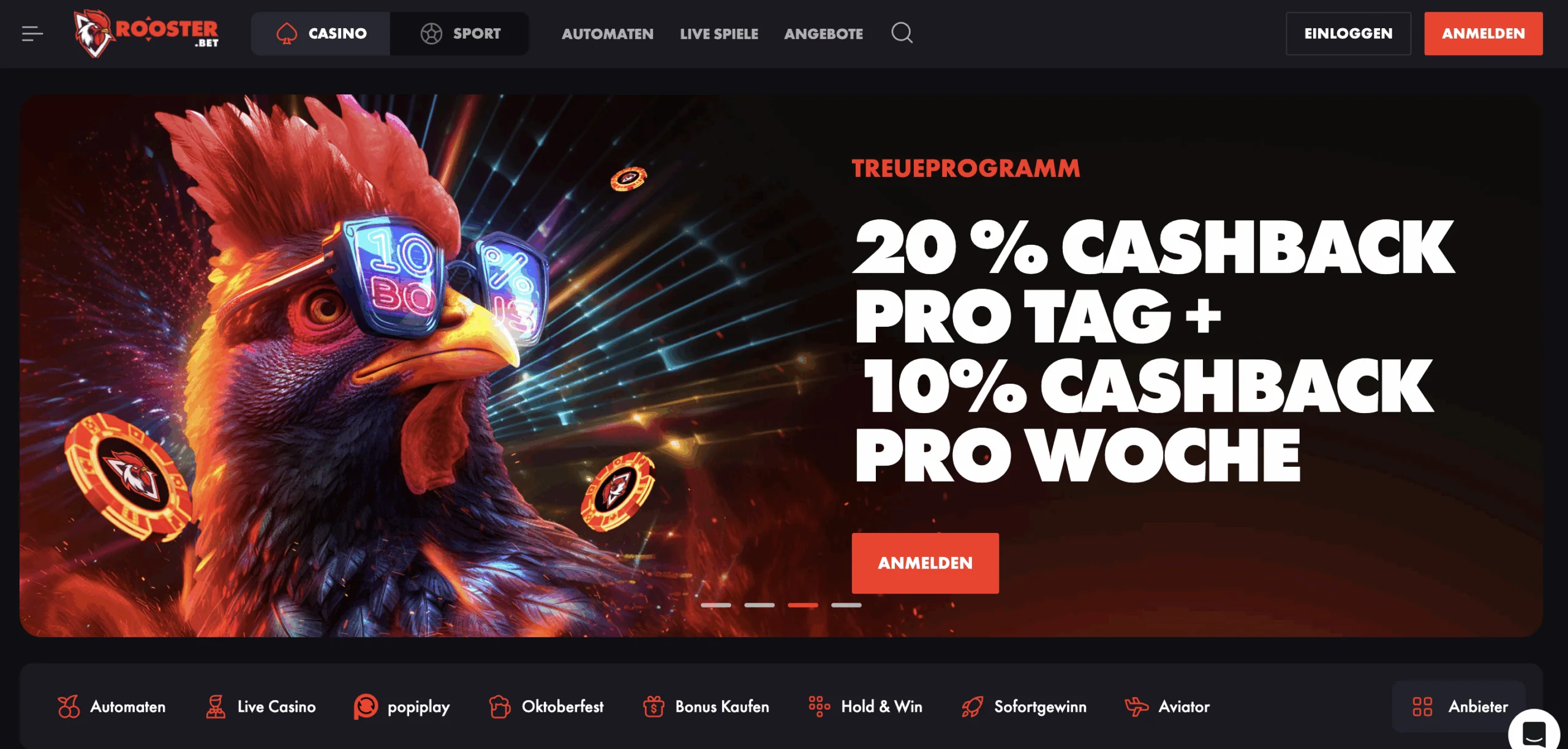 Rooster.Bet Lobby
